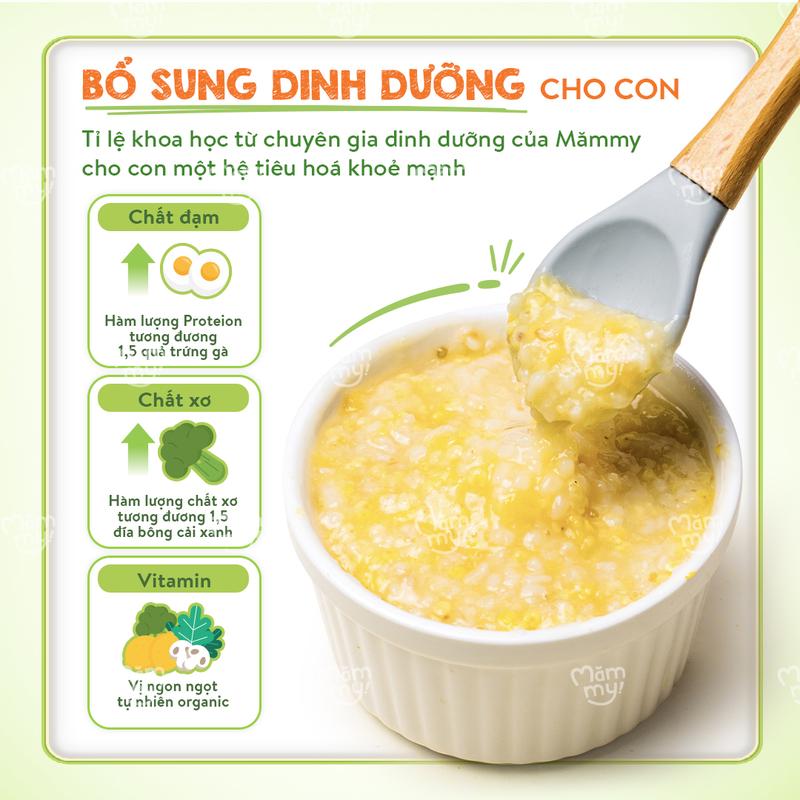 DEAL LIVE [Tặng XE ĐẨY GẤP GỌN] Combo 2 Hộp cháo gạo mix hạt  Mămmy STEP1: 7 gói x 30gr + STEP2: 7 gói x 50gr Food 7