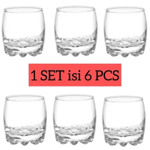 1 SET ISI 6PCS GELAS WHISKEY OLD FASHIONED / GELAS KEDAUNG HG-07 / GELAS KAKI GAJAH / GELAS KACA