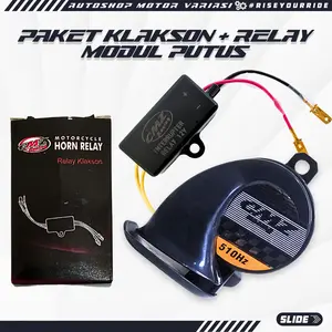 Klakson Keong SIngle + Relay Modul Flaasher Klakson Putus Putus Bisa Di Setel CMZ RACING PNP Semua Model Kelakson 12V