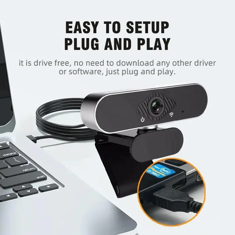 USB Powered Webcam, 1080P Streaming Webcam with Microphone, Plug & Play Webcam for Video Call, Learning, Conference, Compatible with PC, MAC, Laptop, Monitor Camera, Home Office 5