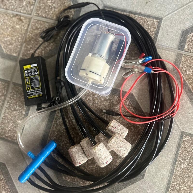 Sủi Oxy 22OV có quạt có thể xài 12v dự trữ khi mất điện! Rất êm, nhẹ nhàng tiện lợi! Độ bên cao!