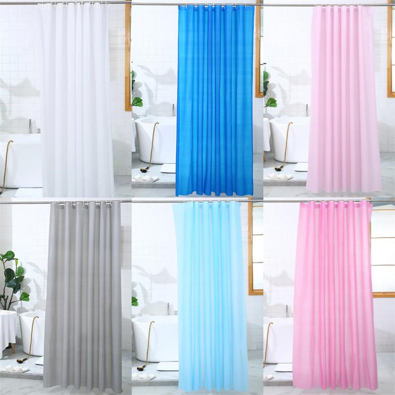 Rèm Tắm Phòng Tắm, Chất Liệu PEVA, Có Móc, 180x180cm, Chống Thấm Nước, Dày Dặn, Phụ Kiện Vòi Hoa Sen Tại Nhà, [Thương Hiệu] [KQ] [Q] 0