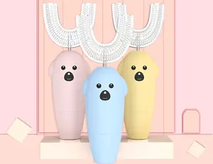 Sikat Gigi Listrik Anak-anak Sikat Gigi Ultrasonik Otomatis Sonik Pola Kartun Anak-anak Berusia 3-15 Tahun