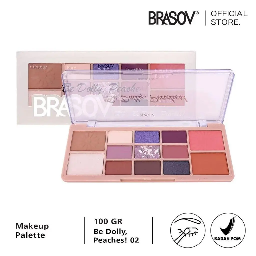 BRASOV Makeup Palette Eye Shadow Blush On