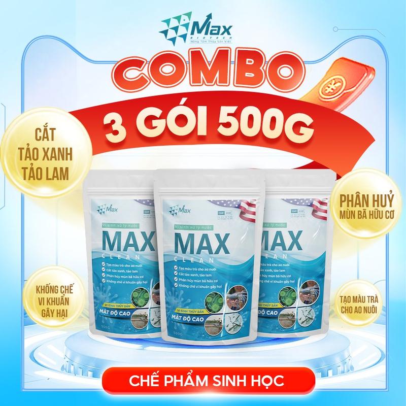 Mua 3 Max Clean Chế phẩm sinh học vi sinh xử lý nước và đáy ao nuôi sach day biozym rêu java
