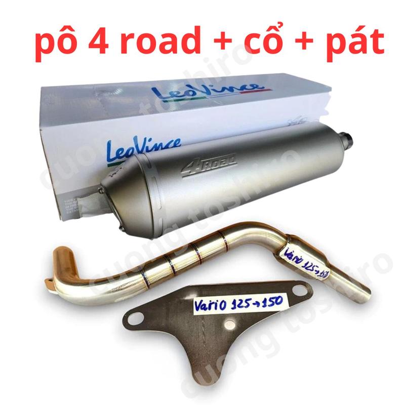  Pô 4 road cao cấp nhập khẩu thái lan lắp cho xe sh 125 150 300 vision vario ab kèm cổ và pat gắn bảo hành 1 năm 