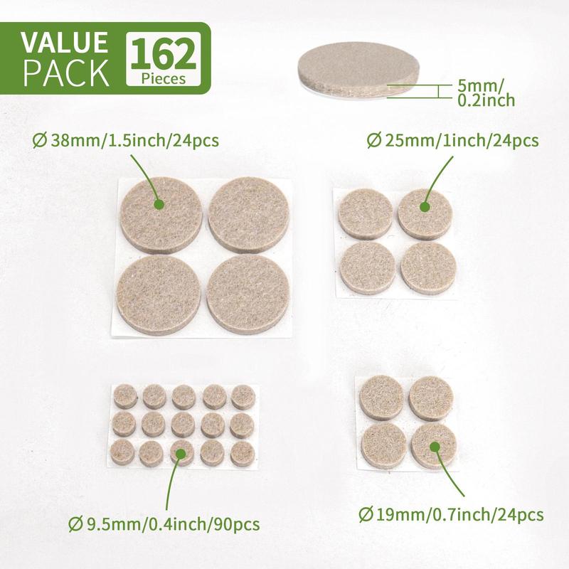 Product Introduction of Round Furniture Protector (162pcs), Non-slip Furniture Pad, Furniture Protective Pad, Floor Protector, Anti-slip Chair Leg Pad 11