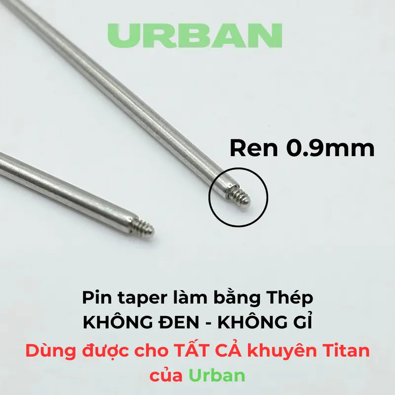 [1 CHIẾC] Pin Taper Que Hỗ Trợ Đeo KHUYÊN TITAN Thép Không Gỉ Unisex Không Gỉ Không Ngứa Không Bay Màu urban phụ kiện 1