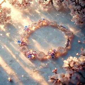 Barang Kemas Gelang, Gaya Eropah dan Amerika, Gelang DIY, Fesyen, Serba guna, Mampu Milik, Mewah, Zirkon Tinggi, Gelang Perak Permata Bangles Bracelets Jewelry