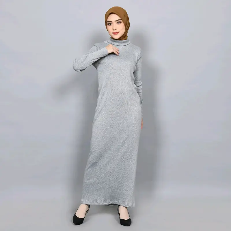 Alanna dress knit - iner manset lengan panjang kerah turtleneck - maternity dres premium bumil friendly Cotton Hamil 4