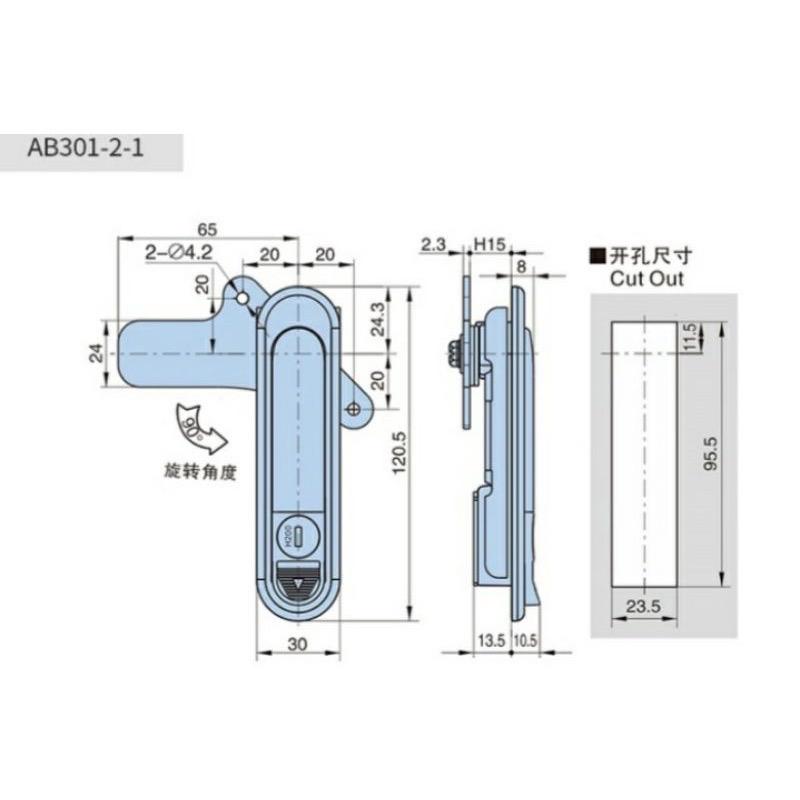 Khóa tủ điện AB301 các loại AB301-1-1, AB301-2-1, AB301-3-1 2