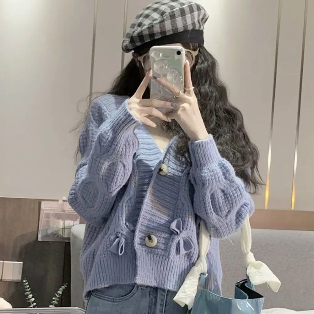 RICH-THEY Áo Len Dệt Kim Ngắn Cổ Điển Thời Trang Xuân Thu Dành Cho Nữ | BigBuy360 - bigbuy360.vn RICH-THEY Áo Len Dệt Kim Ngắn Cổ Điển Thời Trang Xuân Thu Dành Cho Nữ | BigBuy360 - bigbuy360.vn