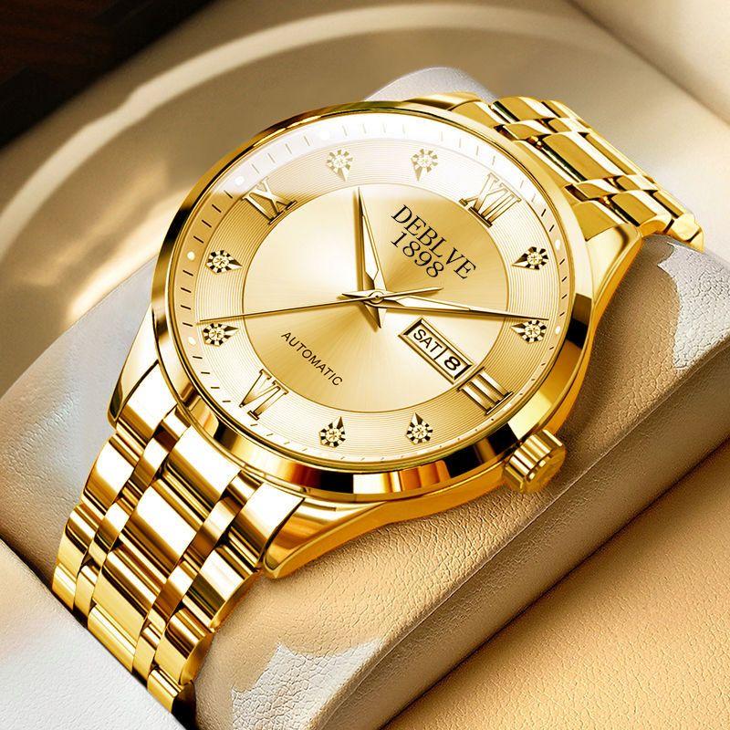 Đồng Hồ Nam, Tự Động Không Cơ Học, Thời Trang, Có Lịch Đôi, Dạ Quang, Chống Thấm Nước 3