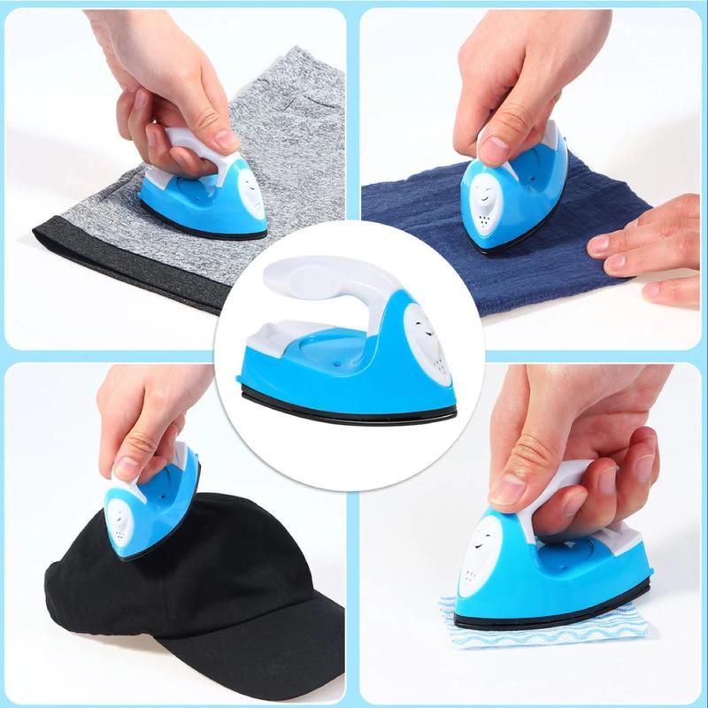 Setrika Mini Seterika Kering Baju Pakaian Celana Mini Dry Iron Quick Heat Listrik Ukuran Kecil Micro Travel 300 Watt Colokan Indo High Quality Alat Elektronik Rumah Tangga Portable Merapikan Pakaian Multifungsi Kabel 6