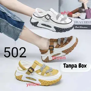 (POLA BESAR )Sepatu Sandal Wanita  Kekinian Style 502  Terbaru!! Sendal Cewek