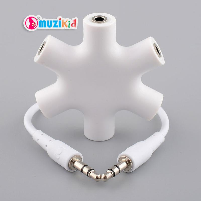 Bộ chia tai nghe chuẩn tròn 3,5mm - từ 1 đầu ra 5 đầu 0
