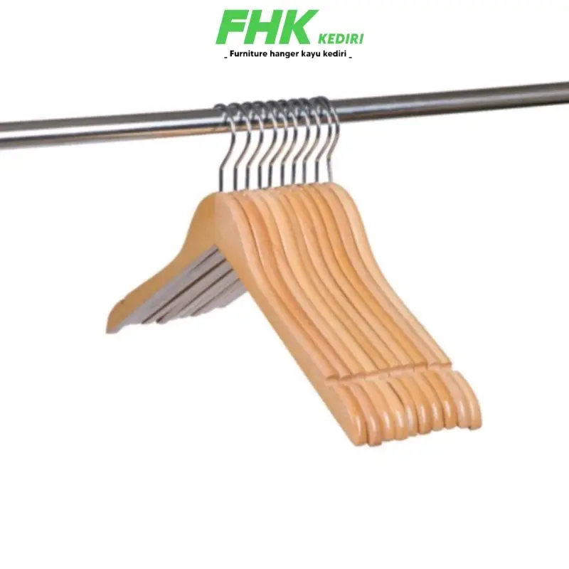 hanger kayu 1 lusin isi 12pcs