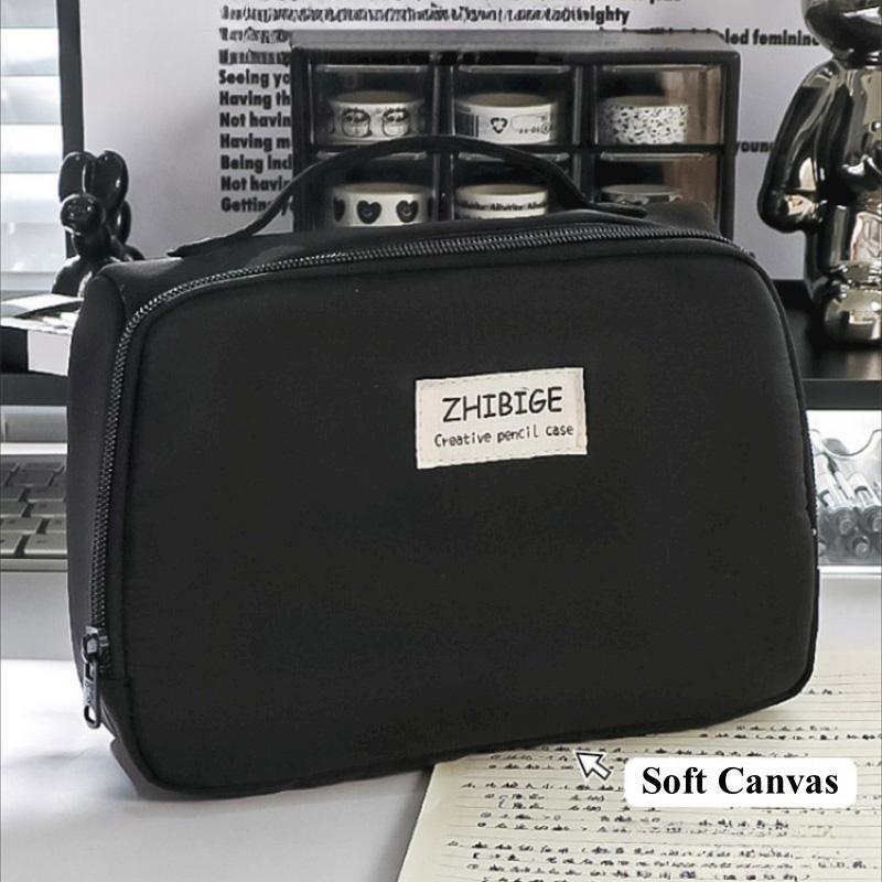 Hộp Đựng Bút Chì Dung Tích Lớn Thiết Kế Đơn Giản Nhiều Lớp Túi Đựng Hộp Bút Chì Túi Đựng Cọ Trang Điểm Thích Hợp Cho Đồ Dùng Văn Phòng Phẩm Trường Học