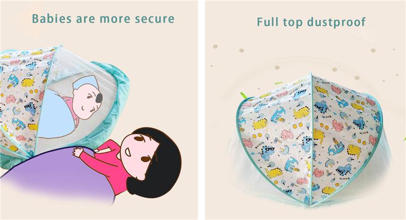 Product Introduction of Baby Mosquito Net Portable Folding Crib Netting Baby Bed Net Polyester Newborn Sleep Bed Travel Bed Mosquito Curtain Tent 12