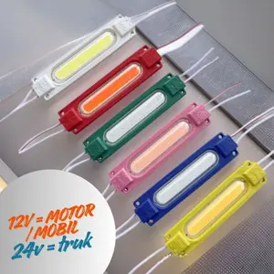 Led lampu variasi kolong mobil motor truk 6 mata COB pendek kaca 6 led 12Volt 12V 12 Volt 24V 24Volt