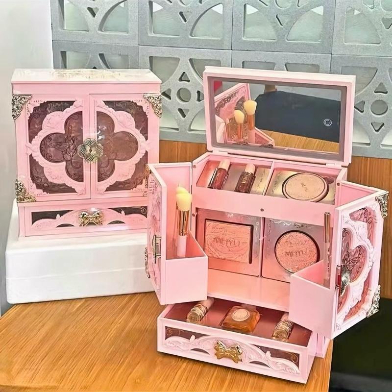 ( Quà tặng bạn gái) Bộ quà tặng trang điểm đầy đủ Meiyu RB999  bao gồm: phấn nước, phấn mắt, son môi, nước hoa, guong cảm ứng đèn led....