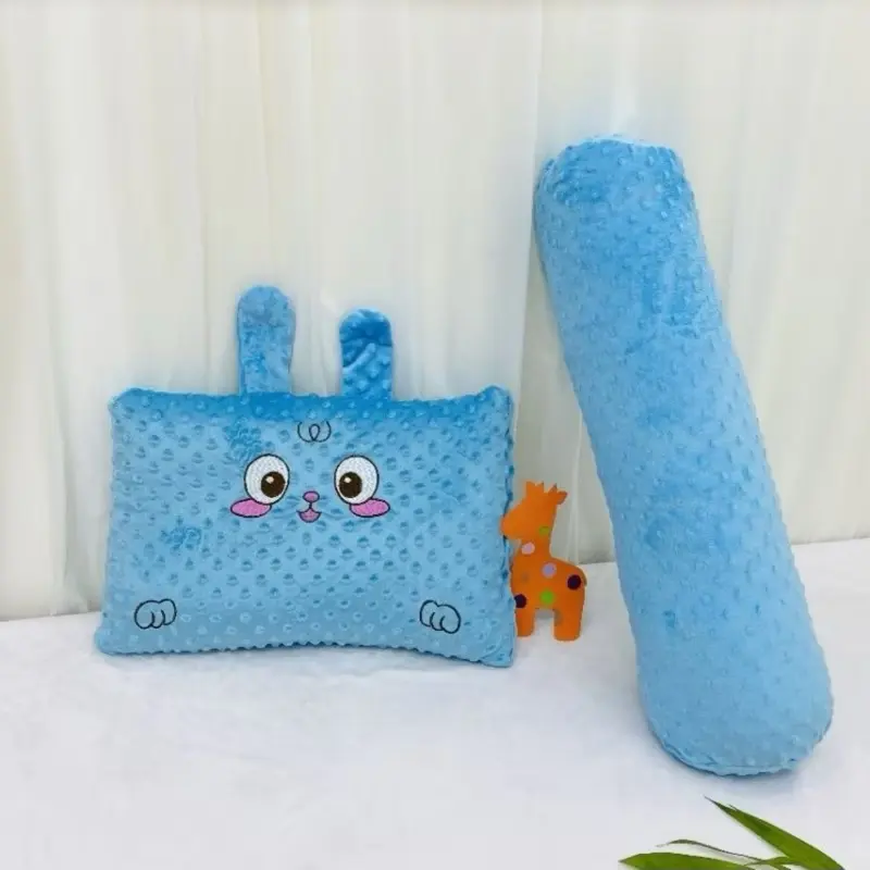 ￼Bộ gối ôm _gối nằm trẻ em vải nhung hạt 3d siêu êm