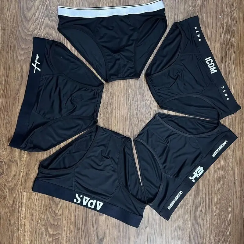 [GIÁ TẬN XƯỞNG+ẢNH THẬT] Combo 5 Quần Sịp Tam Giác Nam Màu Đen Mix Nhiều Mẫu Khác Nhau Menswear Quần Lót T1