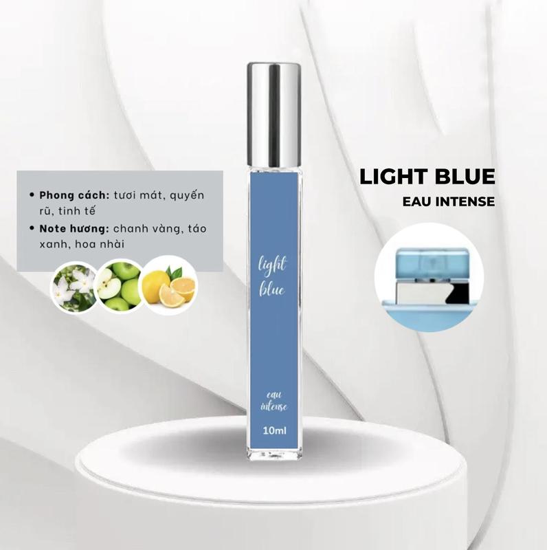 Nước Hoa Nữ Light Blue Intense Chiết 10ml Hương Thơm Tươi Mát, Tinh Tế, Quyến Rũ Perfume