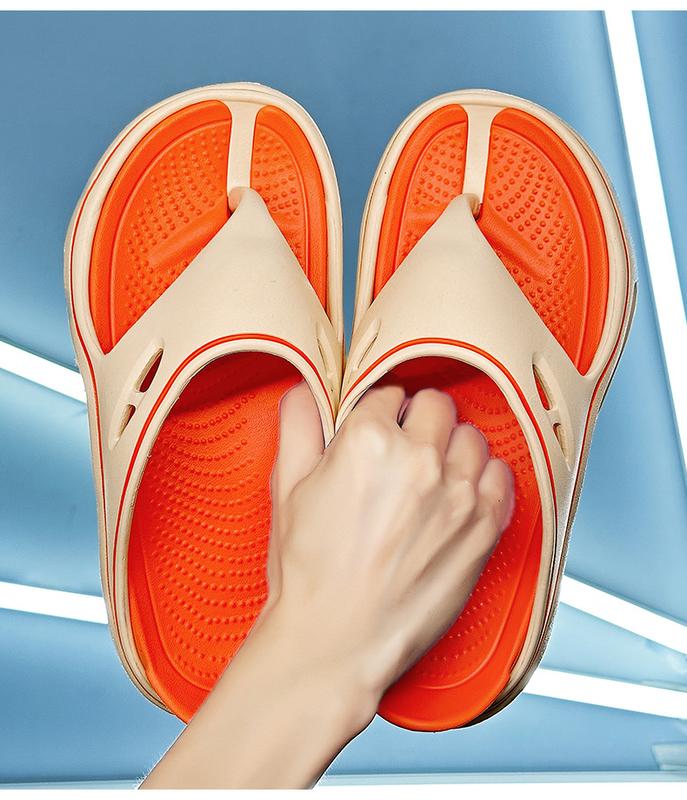 Product Introduction of Lovers Shoes Two-Color Thick Bottom Shit Feeling Eva Flip Flops Flip-Flops Outdoor Non-Slip Summer Beach Men's Shoes 13