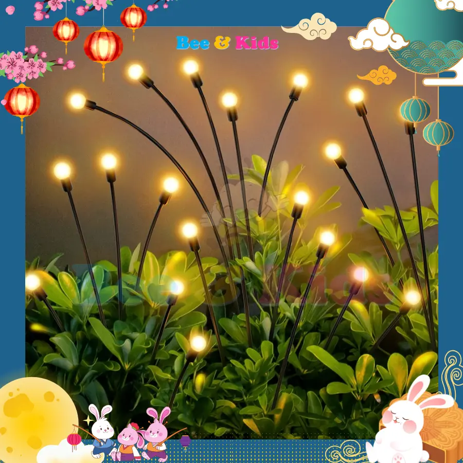 Đèn Đom Đóm Năng Lượng Mặt Trời Dùng Cho Sân Vườn, Ban Công, Đèn LED Sân Vườn Ngoài Trời