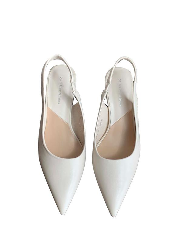 Women's Solid Color Stiletto Heels, Elegant Pointed Toe Slingback Pumps for Work Office, Fashionable Slip on Shoes for Banquet & Wedding Party 8