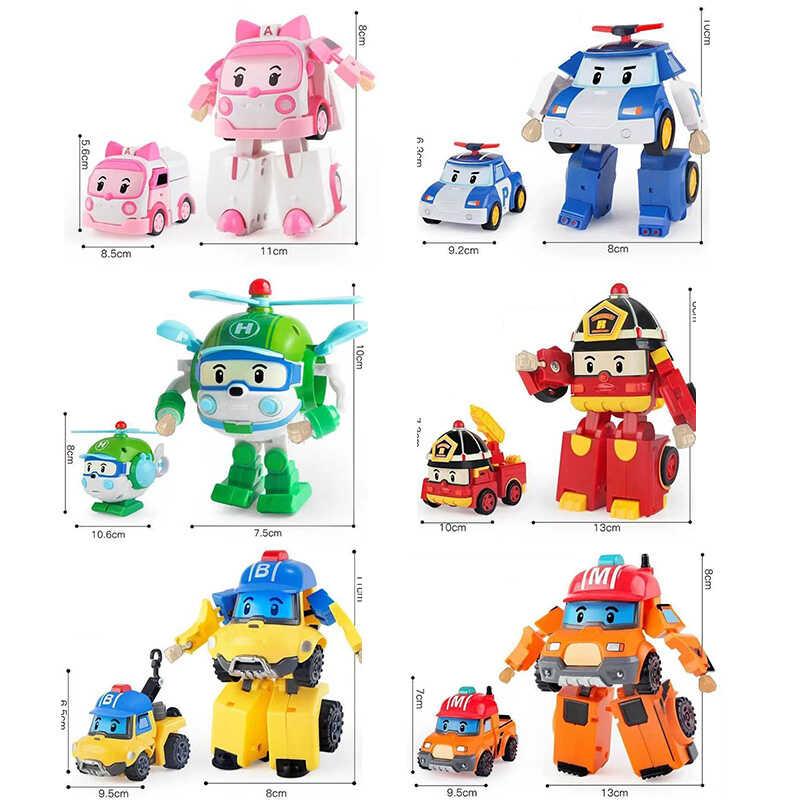 Product Introduction of New Cartoon Robocar Poli Action Figures Transformation Anime Hand Deformation Car Model Airplane Gift Toys Robots For Children 3