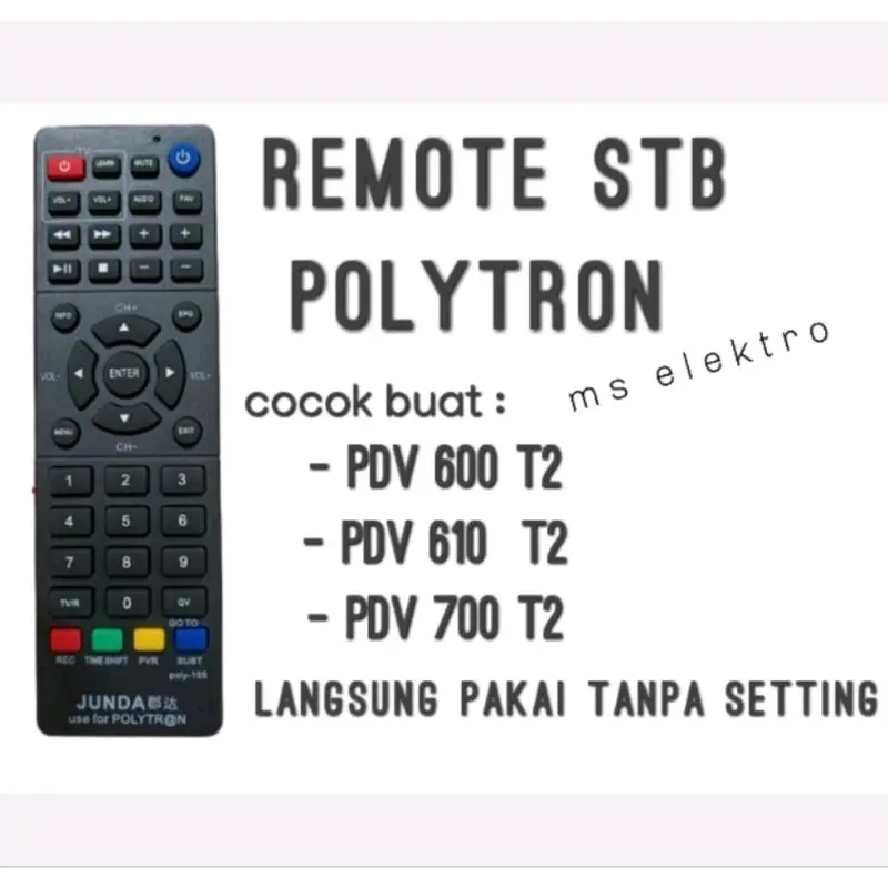 Remote STB Set Top Box Polytron PDV 600 610 700 T2 0