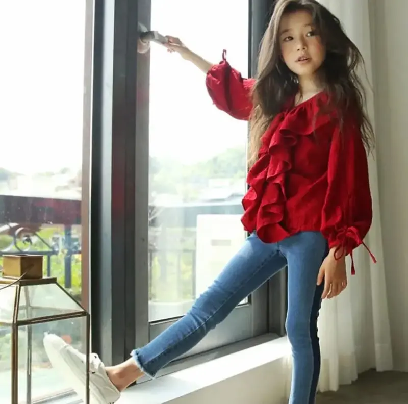atasan blouse anak korea zerline/terbaru/korea/umur 7-12 th 0