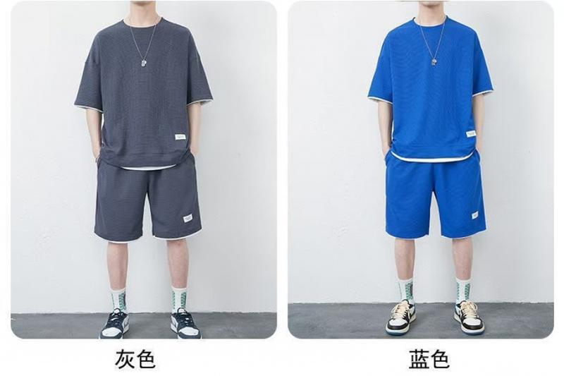 Product Introduction of Bộ Đồ Thể Thao, Chất Liệu Bánh Quế, Dành Cho Nam Giới, Mặc Mùa Hè, Thiết Kế Băng Và Thoáng Khí, Áo Sơ Mi Ngắn Tay Và Quần Đùi, Bộ Hai Mảnh, Hợp Xu hướng, Quần Áo Nam 8