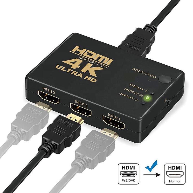 Công tắc HDMI, 3 trong 1 HDMI, Bộ chia HDMI tốc độ cao 4K, Bộ chuyển HDMI siêu…