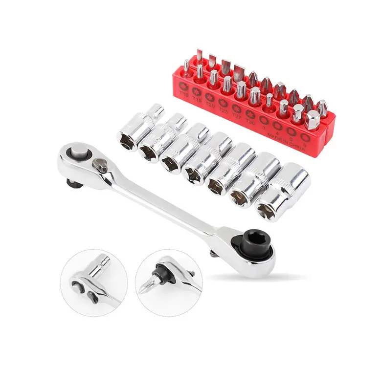Cờ Lê Cần Gạt Kép, 1 / 4in, Cầm Tay, Tháo Nhanh, 72 Răng, Khoảng Cách Hai Chiều 7