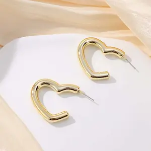 Anting-anting Bentuk Hati Sederhana, Anting-anting Akrilik, Desain Unik, Anting-anting untuk Wanita