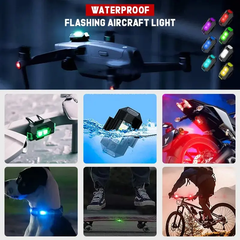 Đèn LED nháy 7 màu có điều khiển từ xa gắn trang trí xe máy, xe đạp, flycam... Sports Gắn Xe Đạp  Nam 6