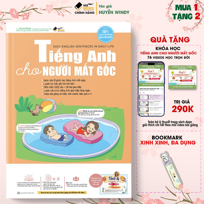 SÁCH LẺ - Tiếng Anh Cho Người Mất Gốc - KÈM KHOÁ HỌC HITBOOKS - Tác giả HUYỀN WINDY