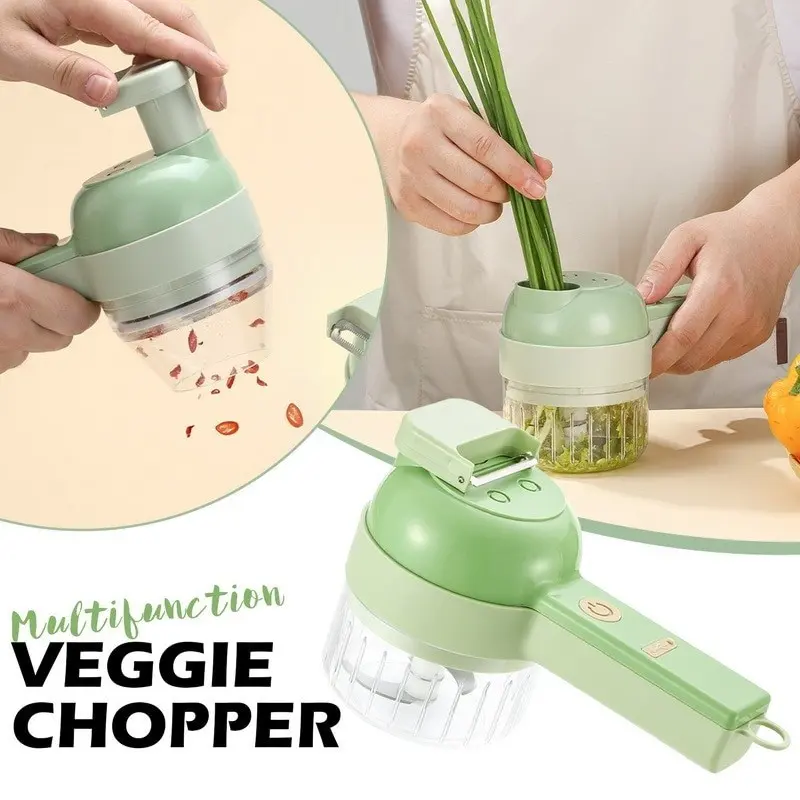 Chopper 4 in 1 Food Multifungsi Hand Portable Blender Pemotong Sayur