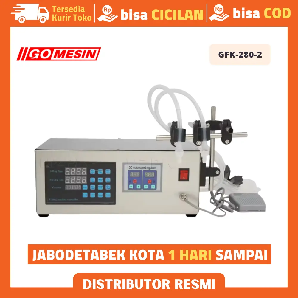 MESIN FILLING CAIRAN GOMESIN GFK-280/2 MESIN PENGISI CAIRAN GARANSI RESMI