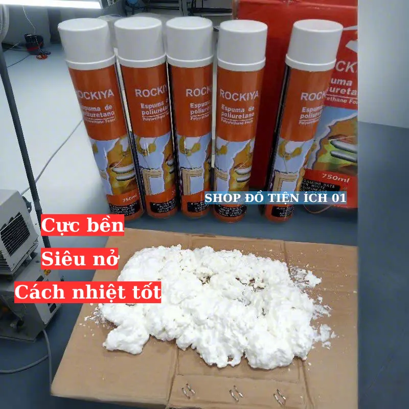Keo bọt nở siêu dính - Bình xịt bọt nở trang trí, sửa chữa tạo thẩm mỹ đẹp ( Hàng chính hãng)