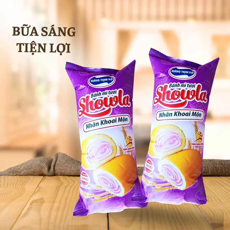 Combo 10 bánh mì ngọt mix 4 vị, gói 60 gram tặng thêm 1 bánh bông lan  - Hoàng Thịnh Đại Food Store 3