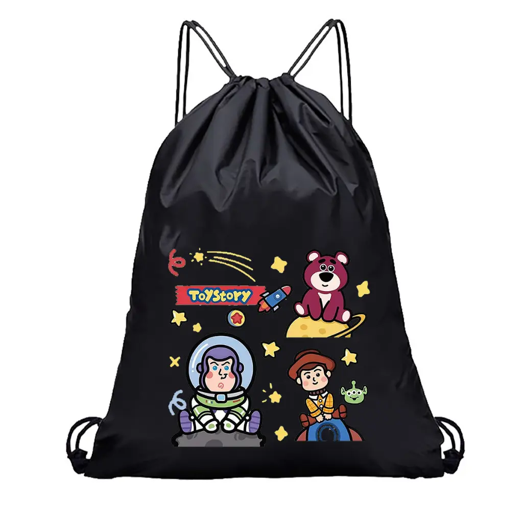 Tas Serut Hitam - Stringbag Perempuan Lucu Toy Story | Devva.id Travel Backpack