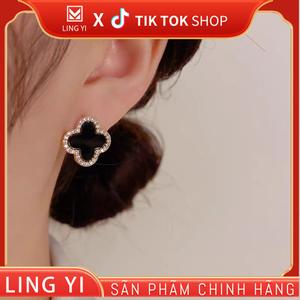 Bông Tai Cỏ Bốn Lá, Thiết Kế Đơn Giản Và Thanh Lịch, Dễ Phối Đồ Thích Hợp Đi Học Hoặc Đi Làm, Món Quà Hoàn Hảo Cho Bạn Bè, Mang Lại Sự Quyến Rũ Nhẹ Nhàng Và May Mắn. bông  tai  đi  biển