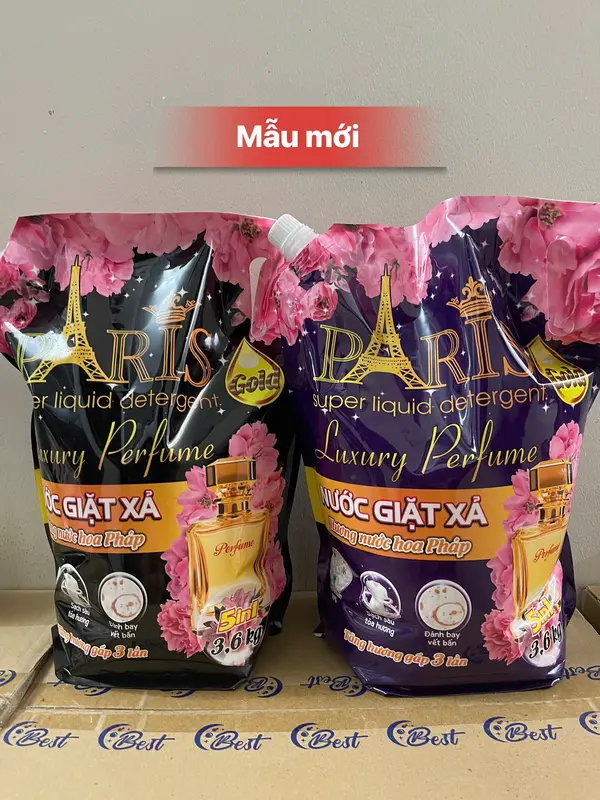 Nước Giặt Xả Hương Nước Hoa Pháp Paris 3,6kg/ 1 túi 0