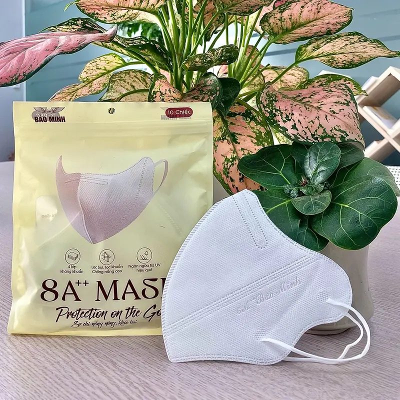 [200 chiếc]  Khẩu trang 8A Bảo Minh chống tia UV, kháng khuẩn và chống bụi - Phụ Kiện, Accessories Women Khuyên Tai Nhung Hoa 3