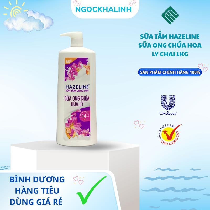 Sữa tắm Hazeline sữa ong chúa hoa ly chai 1kg