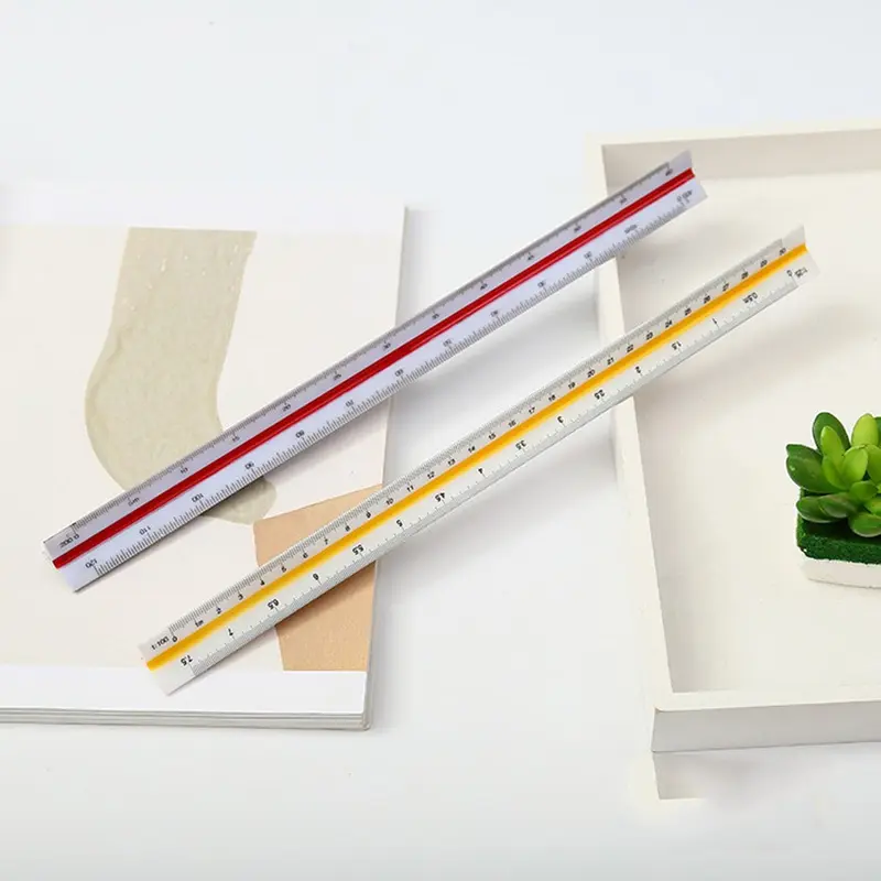 30cm Penggaris Skala Segitiga Arsitek Tek Furniture Design Insinyur Teknik Sipil Menggambar Kerja 4